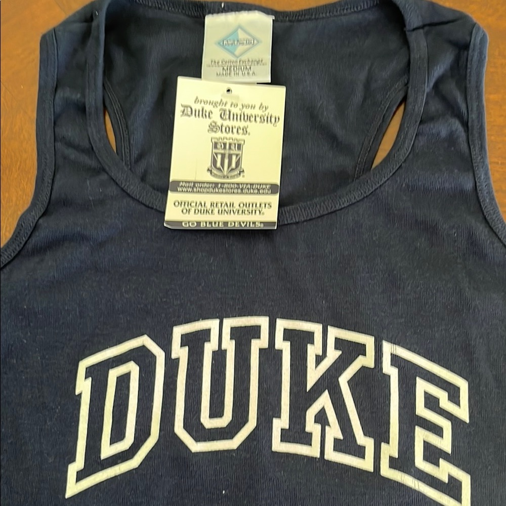 Duke University Navy Crop Top Racer back